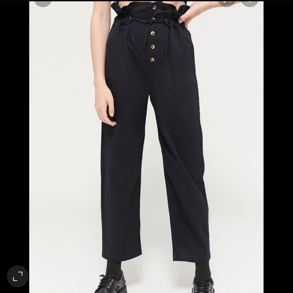 Urban Outfitters Black Paper Bag Pants